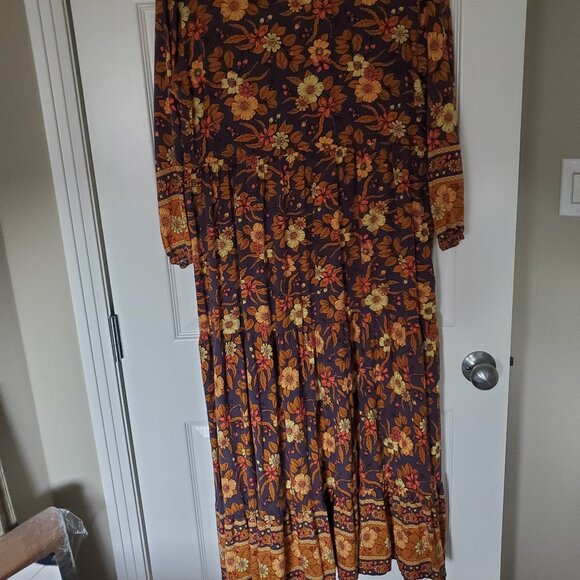 Mon & Jons Boho Style Floral One Size Maxi Dress - Picture 7 of 9
